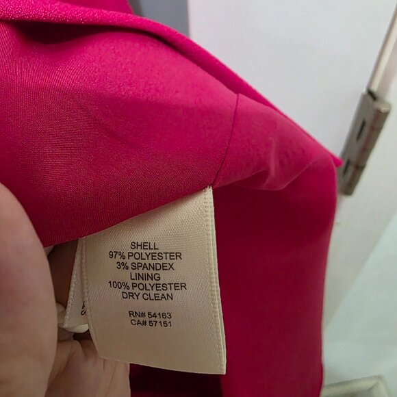 Eliza J Hot Pink Bow Shoulder Sheath Dress Size 10 NWT Elegant Cocktail - Picture 7 of 11